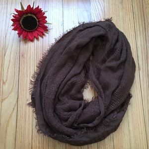 LARGE BROWN INFINITY SCARF